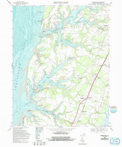 United States Geological Survey Franktown, VA (1968, 24000-Scale) digital map
