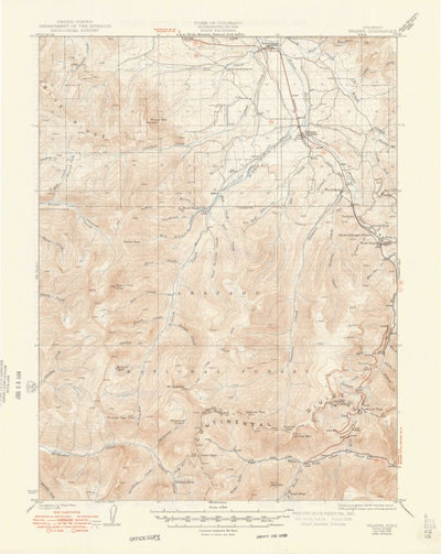 United States Geological Survey Fraser, CO (1926, 62500-Scale) digital map