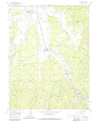 United States Geological Survey Fraser, CO (1957, 24000-Scale) digital map