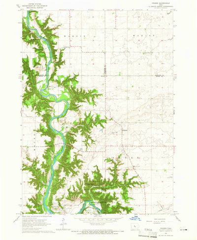 United States Geological Survey Fraser, IA (1965, 24000-Scale) digital map