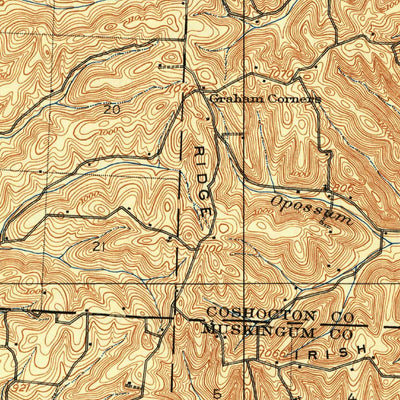 United States Geological Survey Frazeysburg, OH (1910, 62500-Scale) digital map