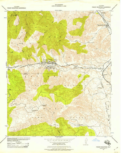 United States Geological Survey Frazier Mountain, CA (1942, 24000-Scale) digital map