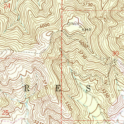 United States Geological Survey Frazier Mountain, CA (1958, 24000-Scale) digital map