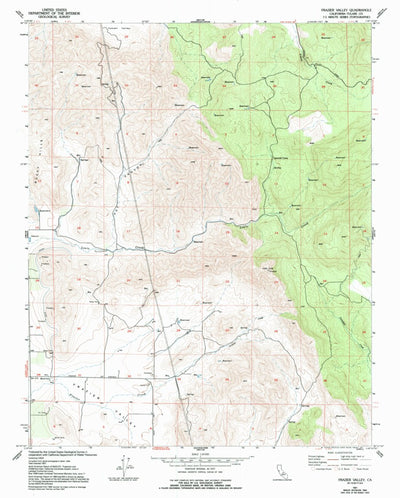 United States Geological Survey Frazier Valley, CA (1957, 24000-Scale) digital map