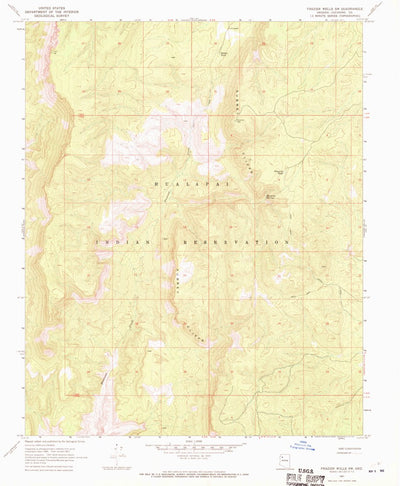 United States Geological Survey Frazier Wells SW, AZ (1967, 24000-Scale) digital map