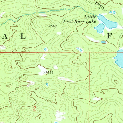 United States Geological Survey Fred Burr Lake, MT (1971, 24000-Scale) digital map
