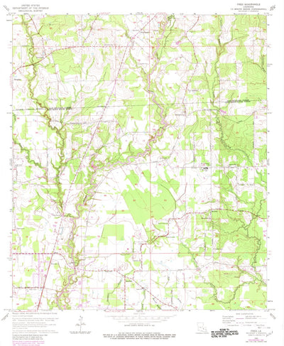 United States Geological Survey Fred, LA (1963, 24000-Scale) digital map