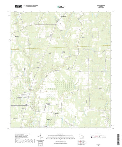 United States Geological Survey Fred, LA (2020, 24000-Scale) digital map