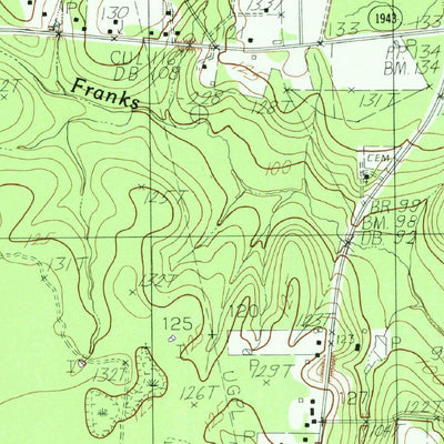 United States Geological Survey Fred, TX (1984, 24000-Scale) digital map