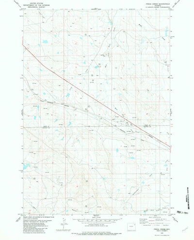 United States Geological Survey Freda Creek, WY (1982, 24000-Scale) digital map