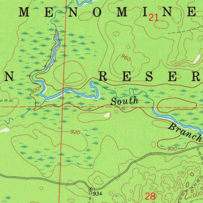 United States Geological Survey Fredenberg Lake, WI (1973, 24000-Scale) digital map