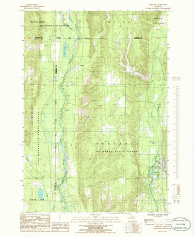 United States Geological Survey Frederic, MI (1985, 24000-Scale) digital map