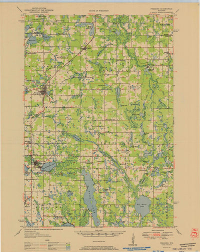 United States Geological Survey Frederic, WI (1951, 48000-Scale) digital map