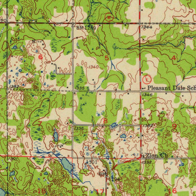United States Geological Survey Frederic, WI (1955, 62500-Scale) digital map