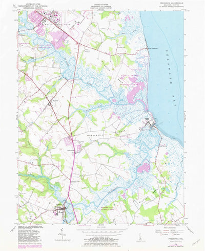 United States Geological Survey Frederica, DE (1956, 24000-Scale) digital map
