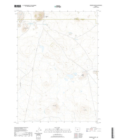 United States Geological Survey Frederick Butte, OR (2020, 24000-Scale) digital map