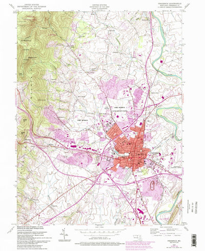 United States Geological Survey Frederick, MD (1953, 24000-Scale) digital map