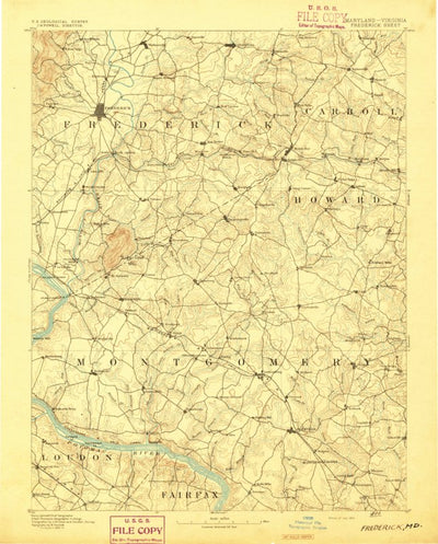 United States Geological Survey Frederick, MD-VA (1893, 125000-Scale) digital map