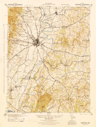 United States Geological Survey Frederick, MD-VA (1942, 62500-Scale) digital map