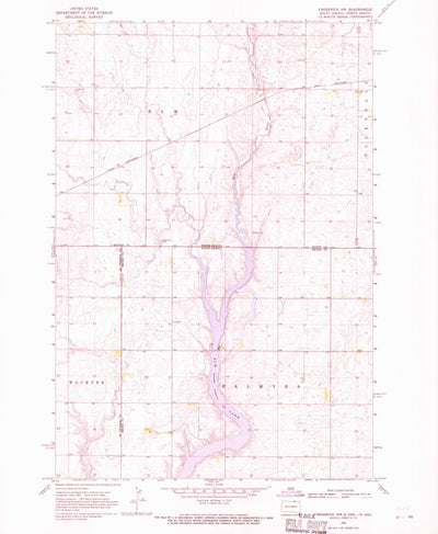 United States Geological Survey Frederick NW, SD-ND (1968, 24000-Scale) digital map