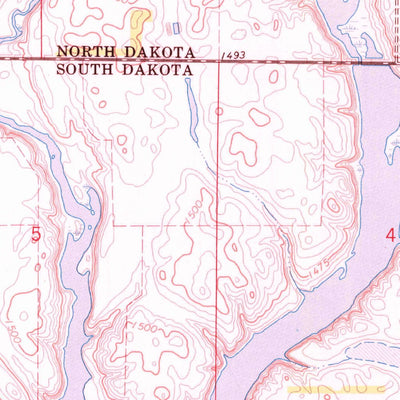 United States Geological Survey Frederick NW, SD-ND (1968, 24000-Scale) digital map