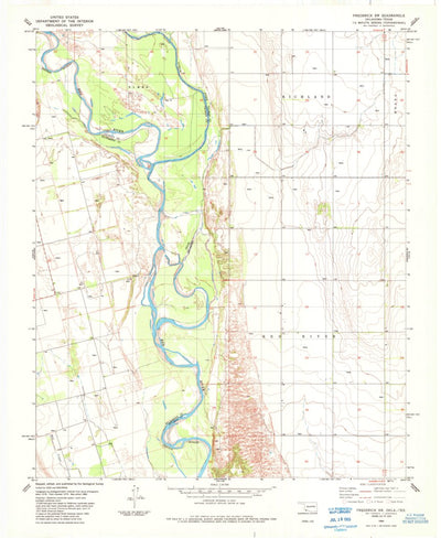 United States Geological Survey Frederick SW, OK-TX (1984, 24000-Scale) digital map