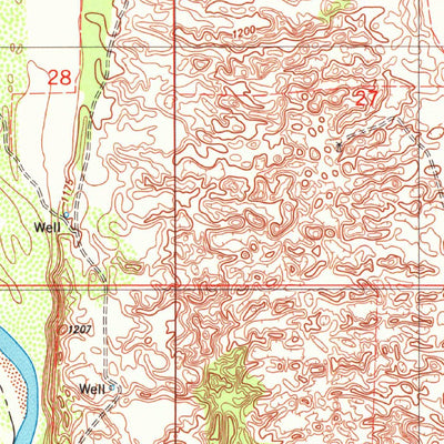 United States Geological Survey Frederick SW, OK-TX (1984, 24000-Scale) digital map