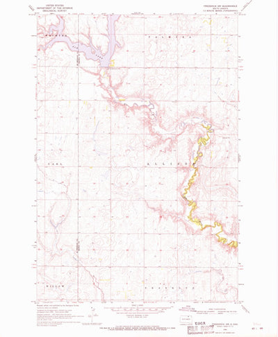United States Geological Survey Frederick SW, SD (1968, 24000-Scale) digital map