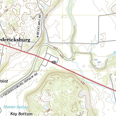 United States Geological Survey Fredericksburg, IN (2019, 24000-Scale) digital map