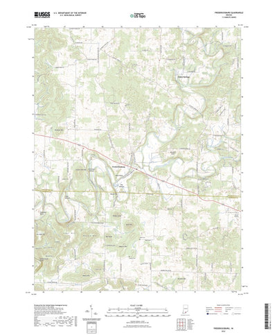 United States Geological Survey Fredericksburg, IN (2022, 24000-Scale) digital map