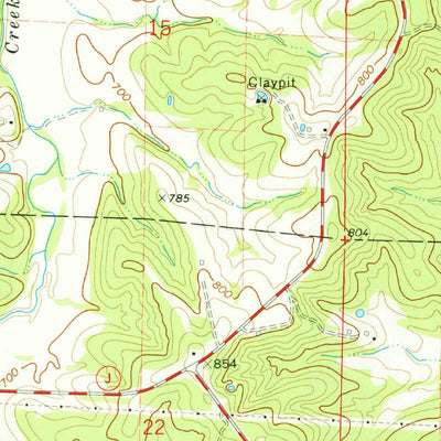 United States Geological Survey Fredericksburg, MO (1974, 24000-Scale) digital map