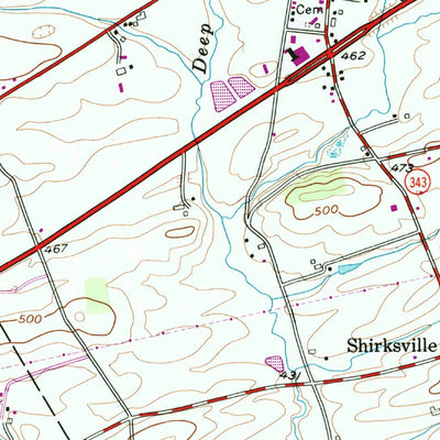 United States Geological Survey Fredericksburg, PA (1955, 24000-Scale) digital map