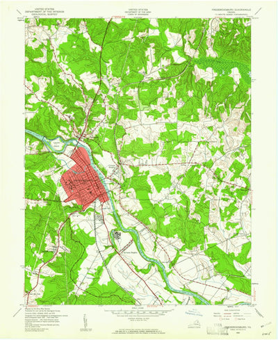 United States Geological Survey Fredericksburg, VA (1943, 24000-Scale) digital map