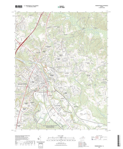 United States Geological Survey Fredericksburg, VA (2022, 24000-Scale) digital map