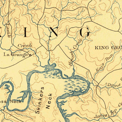 United States Geological Survey Fredericksburg, VA-MD (1889, 125000-Scale) digital map