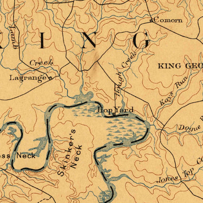 United States Geological Survey Fredericksburg, VA-MD (1894, 125000-Scale) digital map