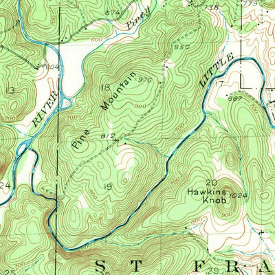 United States Geological Survey Fredericktown, MO (1947, 62500-Scale) digital map