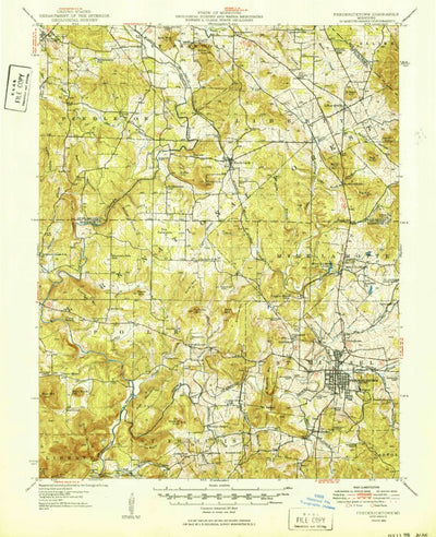 United States Geological Survey Fredericktown, MO (1950, 62500-Scale) digital map