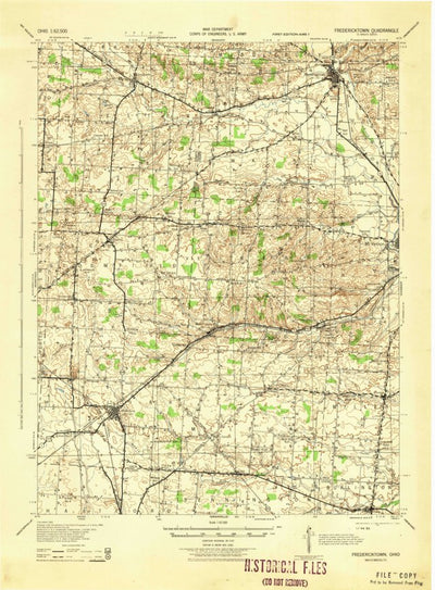 United States Geological Survey Fredericktown, OH (1943, 62500-Scale) digital map