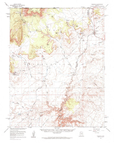 United States Geological Survey Fredonia, AZ (1954, 62500-Scale) digital map