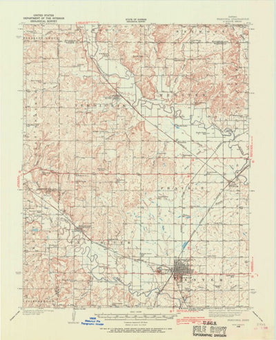 United States Geological Survey Fredonia, KS (1938, 62500-Scale) digital map