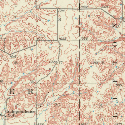 United States Geological Survey Fredonia, KS (1938, 62500-Scale) digital map