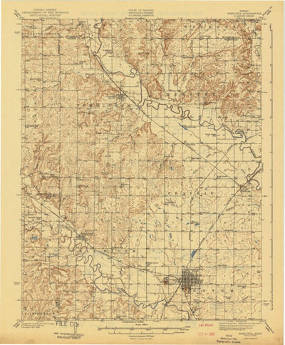 United States Geological Survey Fredonia, KS (1942, 62500-Scale) digital map