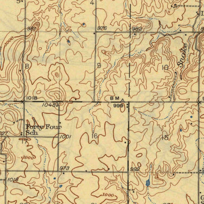 United States Geological Survey Fredonia, KS (1942, 62500-Scale) digital map