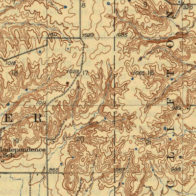 United States Geological Survey Fredonia, KS (1942, 62500-Scale) digital map