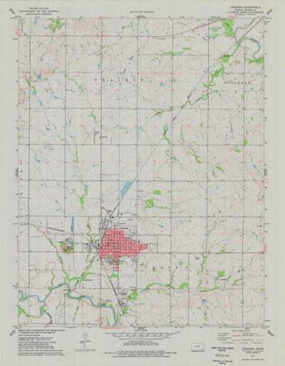 United States Geological Survey Fredonia, KS (1975, 24000-Scale) digital map