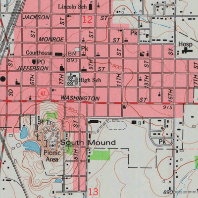 United States Geological Survey Fredonia, KS (1975, 24000-Scale) digital map