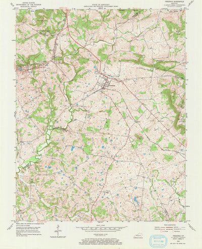 United States Geological Survey Fredonia, KY (1954, 24000-Scale) digital map