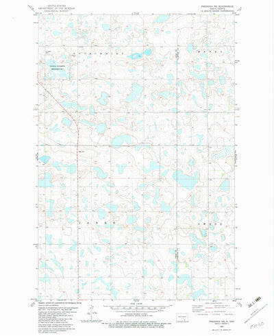 United States Geological Survey Fredonia NE, ND (1982, 24000-Scale) digital map