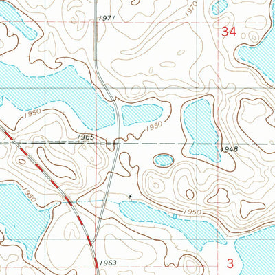 United States Geological Survey Fredonia NE, ND (1982, 24000-Scale) digital map